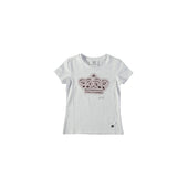 Le Chic Girls Powder Pink Crown Detail T-shirt